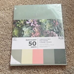 The Paper Studio Succulent Cardstock Pack - 50 Sheets